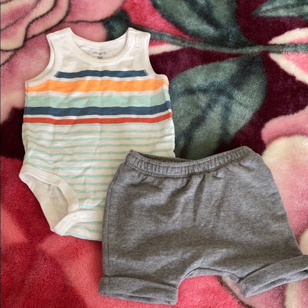 Tank top onesie and shorts